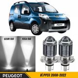 Peugeot Bipper 2008-2022 Uyumlu Mercekli Far Ampulü Led Xenon Beyaz Renk Far Şimşek Etkili Csp Led Lamba Uzun Kısa 2 Adet Takım