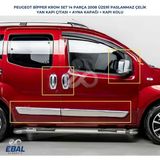 Peugeot Bipper 3'Lü Krom Set Yan Kapı Çıtası+Kapı Kolu+ Ayna Kapağı Paslanmaz Çelik