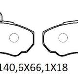 Peugeot Boxer- 03/07; Ön Fren Balatası 1,9/2,0/2,5/2,8 (2 Kablolu)(Disk) (140,6X66,1X18) (Fmk)