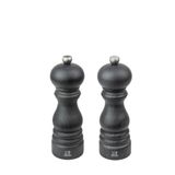 PEUGEOT - Duo Paris Graphite - Karabiber Değirmeni + Tuz Değirmeni 18 cm - Klasik Ayar - PEFC Mühürlü Yükseltilmiş Ahşap - Fransız Üretimi - Renk Grafit