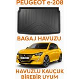 Peugeot E 208 Elektrikli 2021+ 3D Bagaj Havuzu Premium - Siyah