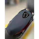 Peugeot Kısbee 50 Siyah Kumaş Motosiklet Sele Kılıfı Logolu Penye Sele Koltuk Kılıfı-S