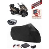 Peugeot Metropolis 400 Branda Siyah Arka Çanta Uyumlu(Topcase) Motosiket Brandası Motor Örtüsü Çadır Su Geçirmez Motosiklet Kılıfı Motor Brandası,lastikli,taşıma Torbalı