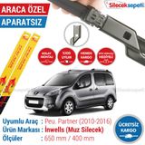 Peugeot Partner 2010-2016 Muz Silecek Takımı