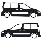 Peugeot Partner Tepe Arka kelebek Cam Sticker