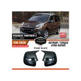 Peugeot Partner Tepee 2012-2018 Uyumlu Batman Yarasa Ayna Kapağı Piano Black Abs Plastik Sağ Sol Takım 00 Şüscaroto Aksesuar