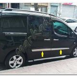 Peugeot Partner Tepee Krom Yan Kapı Çıtası 2008-2018 4 Parça Paslanmaz Çelik