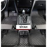 Peugeot Pejo Partner 2009-2018 Siyaha Siyah Dikiş 8d Premium Tam Kaplama Kaymaz Deri Oto Paspas