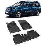 Peugeot Rifter 2019-2022 Sahler 4.5D Havuzlu Paspas Siyah