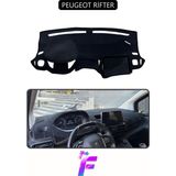 Peugeot Rifter Uyumlu Torpido Örtüsü | Yansıma Önleyici | Tam Koruma | Kolay ve Hızlı Montaj | J24 - Siyah