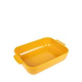 PEUGEOT - Seramik dikdörtgen fırın kabı - 40 cm x 27,2 cm x 8,3 cm - Kapasite: 5,2 L - 10 yıl garanti - Safran sarısı