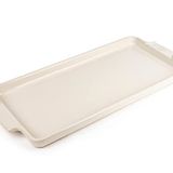 PEUGEOT - Seramik dikdörtgen servis tabağı - 40 cm x 16 cm x 2,5 cm - Ekru