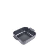 PEUGEOT - Seramik kare fırın kabı - 18 cm (saplar dahil) x 11,4 cm x 5,1 cm - Kapasite: 0,66 l - 10 yıl garanti - arduvaz grisi