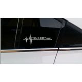 Peugeot Sport Nabız Kalp Atışı Sticker 2 Adet Sağ Sol