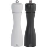 Peugeot Tahiti 20 cm Siyah Beyaz Tuz Ve Karabiber Değirmen Seti