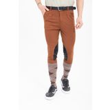 PEUR RIDER SHOP Erkek Deri Detaylı Binici Pantolonu Kahverengi