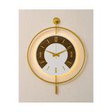 Pey Aksesuar 50x70 cm Metal Ahşap Ve Işığın Muhteşem Uyumu Duvar Saati dekoratif
