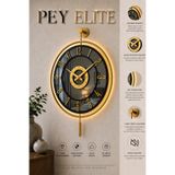 Pey Aksesuar Metal AYNALI Duvar Saati Işıklı Gerçek Cam Duvar Saati Modern Tasarım 40 X60 CM