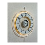 Pey Aksesuar Metal Camlı Duvar Saati 50 X 70 Cm Orta Boy Işıklı Gerçek Cam M51-beyaz-şeffaf-beyaz-gümüş