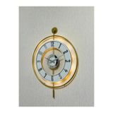 Pey Aksesuar Metal Camlı Duvar Saati 50 X 70 Cm Orta Boy Işıklı Gerçek Cam M51-gold-şeffaf-beyaz-gümüş