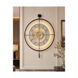 Pey Aksesuar Metal Camlı Duvar Saati (60X80 CM BÜYÜK BOY) Işıklı Gerçek Cam Siyah-seffaf-beyaz-gold