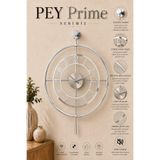 Pey Aksesuar Metal Camlı Duvar Saati statik TOZ BOYA 60x80cm Büyük Boy Işıklı Gerçek Cam Duvar Saati Modern Tasarım