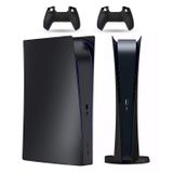 PEYANZ Faceplate for PS5 Slim (Digital Edition), Cover Plate, ABS Shell, Printed Logo, Matt Skin, with Extra 2 Controller Silicone Covers