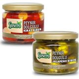 Peynir Dolgulu Jalapeno Biber 290 gr & Peynir Dolgulu Kiraz Biber 290 gr (ikisi bir arada)
