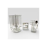 Peynir3D 3'lü Takı Düzenleyici Stand Set - Kolye, Küpe, Bileklik (Halhal, saat vs.) Askılık