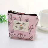 Peywest Çok AMAçlı Kore Tarzı Kanvas Mini Bozuk Para Cüzdanı Kadın Küçük El Cüzdanı 11X8 Cm - Pembe