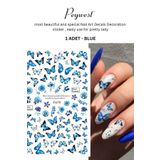 PEYWEST Kelebek Desenli Tırnak Stickerı Nail Art Süsü (100 ADET)