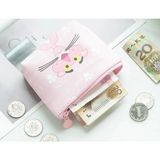 Peywest Pink Panther Kore Tarzı Mini 12Cmx10Cm Bozuk Para Cüzdanı Fermuarlı Küçük Kadın Cüzdanı - Pembe - CUTE