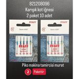 Pfaff Denim Asst Karışık Kot iğnesi 821208096 2 paket 10 adettir - 0- Koyu Mavi