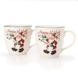 Pfaltzgraff Winterberry Kupa Porselen Yaramaz ve Güzel (2'li Set), 597 ml, Çeşitli -