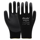 Pfn110 9 Beden Siyah Polyester Örgü Üzeri ½ Köpük Nitril Kaplı Eldiven 12li Paket En388 (3131x)