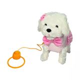 Pft-B025 Peluş Tasmalı Yürüyen Köpek Pembe