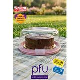 PFU Pratik Faydalı Ürünler Kek Saklama Kabı | Pasta Saklama Kabı | Kilitli Kulplu Kek Saklama Kabı | Pasta Taşıma Kutusu | Kek Taşıma Fanusu - 6 lt - Çok Renkli