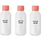 Ph 4.01 - 7.01 -1413 ?s Iletkenlik Ec Kalibrasyon Sıvısı Tampon Çözelti 100 ml - Ahşap
