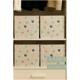 PH Prendi Home 4’lü Healt Dolap İçi Düzenleyici Kutu - 30x30x30 cm Katlanabilir Çok Amaçlı Saklama Kutusu