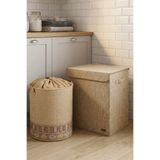PH Prendi Home Jüt Organizer Set Büyük Boy Jüt Kutu ve Garnili Jüt Fileli Sepet Çok Amaçlı Set