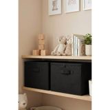 PH Prendi Home Siyah 2'li Set Çok Amaçlı Baza Altı ve Dolap İçi Düzenleyici Kutu Hurç 35x42x23 cm