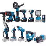 Ph291 Akülü 11Li Set (Led Işık, Lazer Metre, Somun Sıkma, Dekupaj, Oto Yıkama, Dal Makası,