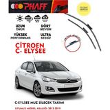 Phaff Ön Cam Muz Silecek Süpürgesi Takım Peugeot 301 / Citroen C Elysee 1.4 1.6 Araca Özel Aparat