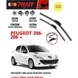 Phaff Peugeot 206 Silgeç Sileceği Takımı 2008 Model Araca Özel Aparat