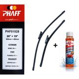 Phaff Peugeot Bipper (2008-2016) Ön Silecek Süpürgesi 650MM + 480MM - Universal
