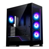 Phanteks NV5X, Yüksek Hava Akımı ATX Oyun Şasisi, 4x120mm ARGB S25 Fanları, Yüksek Hızlı Tip-C Bağlantı Noktası, 360 Radyatör Desteği, Entegre ARGB Kasa Aydınlatması, Çift Temperli Cam Paneller, Siyah