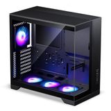 Phanteks XT V5 Panoramik Cam Kompakt ATX Oyun PC Kasası, 4X 120 ARGB PWM Fanlar, Siyah