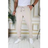 PHANTOM JEANS Erkek Bej Italyan Kesim Kaliteli Esnek Slim Fit Likralı Lastikli Ipli Şık Koton Kumaş Pantolon Okul