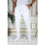 PHANTOM JEANS Erkek Beyaz Italyan Kesim Esnek Slim Fit Likralı Lastikli Şık Koton Kumaş Pantolon Okul Hemşire