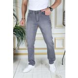 PHANTOM JEANS Erkek Gri Üstten Cepli Armürlü Regular Fit Rahat Kesim Esnek Chino Keten/kanvas Koton Pantolon